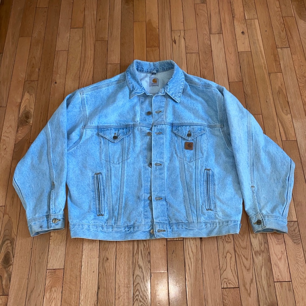 Vintage Carhartt Faded Denim Jean Jacket